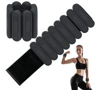 KOOOGEAR 2 Pcs Wrist Ankle Weights for Men Women,Wearable Strong Arm Leg Weights,Adjustable Ankle Weights for Walking Yoga Barre Aerobics Pilates Gym Walking Running Fitness (Black, 2lb (2 * 1lb))