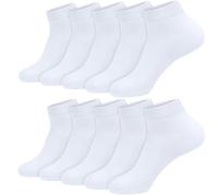 KOOOGEAR 5 Pairs Mens White Black Bamboo Trainer Sports Ankle Socks Breathable Low Cut Running Walking Athletic Socks for Men Size 9-12 UK