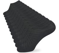 KOOOGEAR 6 Pairs Womens Ladies No Show Trainer Socks White Black Bamboo Walking Socks Invisible Sports Running Breathable Socks for Women 4-7 with Non-Slip Silicone Stripe