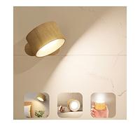 Koopala LED Sconces, Wall Mounted Lamps with Rechargeable Battery Operated USB Port 3 Color Temperatures & 3 Brightness Levels 360°Rotate Magnetic Ball, Cordless Lights for Reading Bedside