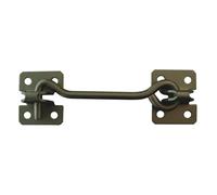 Kooples Hardware 100mm, 150mm, and 200mm Heavy Duty Black Wire Cabin Door Hook and Eye Lock 100mm (4 inch) Door Gate Window Closet Shed Latch (200mm)