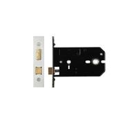 Kooples Hardware 127mm Horizontal Bathroom Mortice Lock - Internal Door Lock with Thumbturn Function & Strike Plate - Privacy Lock for Timber Doors (Satin Stainless)