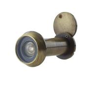 Kooples Hardware 180 Degree Door Viewers - Wide Angle Peephole for 35-55mm Thick Doors - Privacy Spyhole Lens for Front & Apartment Doors (Antique Brass)