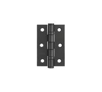 Kooples Hardware 2 Ball Bearing Door Hinge - Heavy Duty Steel Fire Door Hinge for Smooth Operation, Supplied in Pairs with Screws (Powder Coat Black)