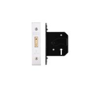 Kooples Hardware 3 Lever Replacement Dead Lock Keyed Alike 301 Stainless Steel Forend and Strike Internal Mortice Lock for Wooden Doors Reversible Bolt