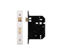 Kooples Hardware 3 Lever Replacement Sash Lock Keyed Alike with Stainless Steel Forend & Strike - Mortice Lock for Timber Doors