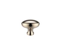 KOOPLES HARDWARE 32mm Oval Cupboard Knob - Smooth Polished Metal Drawer Handle for Doors, Cabinets & Furniture (PVD Nickel)