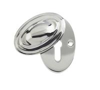 Kooples Hardware 36x55mm Oval Covered Escutcheon Keyhole Cover Plate for Mortice Locks (Polished Nickel)