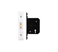 Kooples Hardware 5 Lever Dead Lock with PVD Forend & Strike - Replacement Security Lock Keyed for Strength (Satin Stainless)