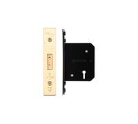 Kooples Hardware 5 Lever Dead Lock with PVD Forend & Strike - Replacement Security Lock Keyed for Strength (Brass Finish/Anti Tarnish)