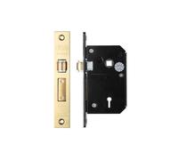Kooples Hardware 5 Lever Roller Sashlock BS3621 Chubb 3K74 Retrofit High Security Lock Case (Brass Finish/Anti Tarnish)