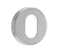 Kooples Hardware 52x8mm Oval Profile Escutcheons - Grade 201 Satin Stainless Steel Euro Cylinder Covers