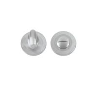Kooples Hardware 5mm Turn and Release Lock Set - Round Rose Privacy Door Bolt - Satin Finish Bathroom Thumb Turn (Satin Chrome)