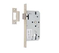 Kooples Hardware 72mm DIN Latch - Euro Profile Mortice Latch Lockcase for Internal Doors - 72mm Centres with Reversible Latch for Lever Handles (Backset Radiused)
