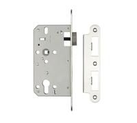 Kooples Hardware 72mm DIN Sashlock - Euro Profile Mortice Sash Lockcase for Internal & External Doors - 72mm Centres with Reversible Latch & Deadbolt (60mm Backset Radiused)