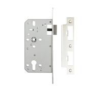Kooples Hardware 72mm DIN Sashlock - Euro Profile Mortice Sash Lockcase for Internal & External Doors - 72mm Centres with Reversible Latch & Deadbolt (60mm Backset)