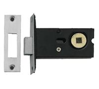 Kooples Hardware 76mm Box Deadbolt - Heavy Duty Mortice Deadbolt Lock with Strike Plate - Internal Door Lock for Key-Operated Security (Satin Stainless Steel, 76mm with 8mm Spindle)