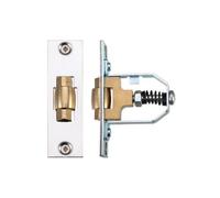 Kooples Hardware Adjustable Roller Latch - Heavy Duty Ball Catch for Internal Doors - Variable Tension Roller Bolt with Strike Plate - Satin Finish - Fixings Included (Polished Stainless)