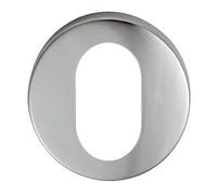 Kooples Hardware Aluminium Escutcheon Satin Anodised Aluminium Keyhole Cover for Euro or Mortice Locks - Lightweight & Corrosion-Resistant (Oval Profile)