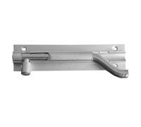 Kooples Hardware Aluminium Necked Barrel Bolts - Offset Slide Bolt for Inward or Outward Opening Doors & Windows - Satin Anodised Finish with Screws Included (100x25mm)