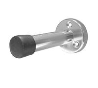 Kooples Hardware Aluminium Wall Mounted Doorstop - Sleek Door Stop with Rubber Buffer - Corrosion-Resistant Stopper for Interior or Exterior Walls - Fixings Included