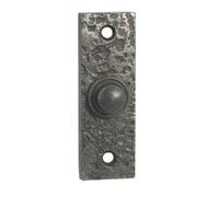 Kooples Hardware Antique Bell Push 78x26mm Pewter - Vintage Doorbell Button