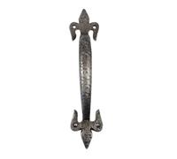 KOOPLES HARDWARE Antique Fleur De LYS Cabinet Handles - Traditional Pull Handles for Drawers & Cupboards - Ornate Vintage Style with Aged Finish (Pewter, 125mm)