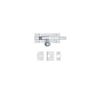 Kooples Hardware Architectural Barrel Bolt - 75mm x 30mm - Compact 9mm Bolt - Face-Fix with 3 Keeps - Satin Chrome Finish (Satin Chrome)