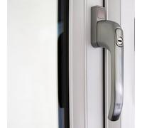 Kooples Hardware Architectural Inline Locking Window Handle - Secure Window Latch with Key - Modern Inline Design - Durable Construction - Fixings Included (Premium Satin, 40mm)