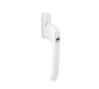 Kooples Hardware Architectural Inline Locking Window Handle - Secure Window Latch with Key - Modern Inline Design - Durable Construction - Fixings Included (White, 40mm)