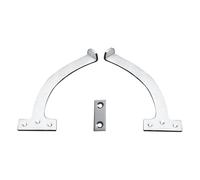 KOOPLES HARDWARE Architectural Quadrant Arm Window Stay Solid Brass Quadrant Stay for Timber Windows & Traditional Polished Finish Secure Ventilation Control (Right Hand, Self Coloured, 150mm)