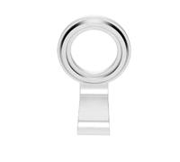 Kooples Hardware Architectural Quality Cylinder Latch Pull Solid Metal Handle for Front Door Lock Cover Plate (Satin Chrome, Boxed)