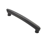 KOOPLES HARDWARE Art Deco Handle Cabinet Pull for Kitchen Drawer Cupboard Wardrobe (Matt Black)