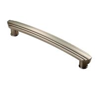 KOOPLES HARDWARE Art Deco Handle Cabinet Pull for Kitchen Drawer Cupboard Wardrobe (Satin Nickel)