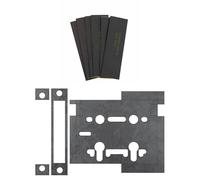 Kooples Hardware Atlantic Bathroom Lock & 3" x 2" Hinge Pads Intumescent Kit FD60 Fire Door Safety (3" x 2" Hinge Pads)