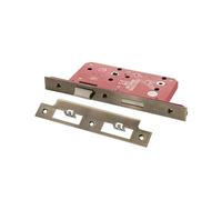 Kooples Hardware Atlantic DIN Bathroom Lock Double Turn 60mm Backset - Heavy Duty Internal Door Lock (Antique Brass)