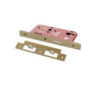 Kooples Hardware Atlantic DIN Euro Profile Deadlock Double Throw 60mm Backset - Mortice Door Lock (Satin Brass)