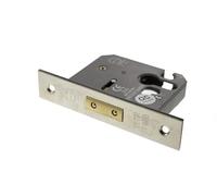 Kooples Hardware Atlantic Euro Deadlock [CE] 2.5" - Mortice Door Lock Case for Euro Profile Cylinder (Polished Nickel)