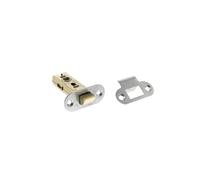 Kooples Hardware Atlantic Fire-Rated CE Marked Bolt Through Tubular Radius Latch 2.5" - Internal Fire Door Latch (Satin Chrome)