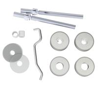 KOOPLES HARDWARE Back to Back Fixing Pack - Secure Door Handle Fixing Kit for Double-Sided Handles on Glass or Timber Doors (Satin Stainless Steel, 16mm Dia.)