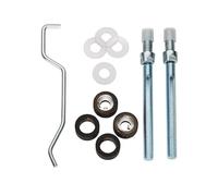 KOOPLES HARDWARE Back to Back Fixing Pack - Secure Door Handle Fixing Kit for Double-Sided Handles on Glass or Timber Doors (Matt Black, 19mm Dia.)