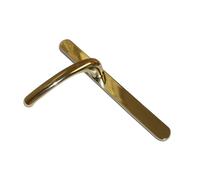 KOOPLES HARDWARE Balmoral Fixed Inline Dummy Lever Lever Right Hand Door Handle Durable Metal Polished Finish Easy Installation (Hardex Gold)