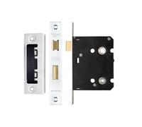 Kooples Hardware Bathroom Lock with Thumb Turn and Emergency Release Internal Privacy Mortice Lock for WC or Toilet Doors (Polished Stainless)