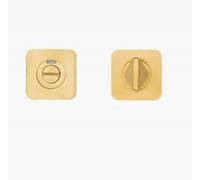 KOOPLES HARDWARE Bathroom Turn and Indicator Set - Round Rose Privacy Thumbturn with Vacant/Engaged Display for Internal Doors - Fixings Included (PVD Satin Brass)