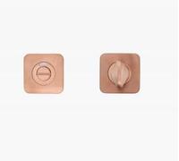 KOOPLES HARDWARE Bathroom Turn and Indicator Set - Round Rose Privacy Thumbturn with Vacant/Engaged Display for Internal Doors - Fixings Included (PVD Bronze)