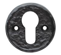 Kooples Hardware Black Antique Euro Escutcheon - Traditional Keyhole Cover Plate for Euro Cylinder Locks