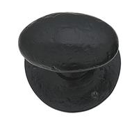 KOOPLES HARDWARE Black Antique Oval Mortice Knob - Traditional Cast Iron Door Knob - Classic Victorian Style - Pair of Vintage Door Handles - Ideal for Interior Wooden Doors