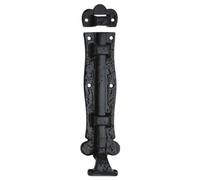 Kooples Hardware Black Antique Straight Barrel Bolt - Traditional Wrought Iron Surface Bolt for Doors, Gates & Cupboards - Decorative Slide Bolt Lock - Vintage Iron Finish (125 MM)