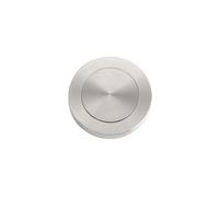 Kooples Hardware Blank Profile Escutcheon - 50mm Diameter Round Keyhole Cover - Satin Stainless Steel - Concealed Fixings - Fixings Included