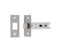 Kooples Hardware Bolt-Through Tubular Deadbolt - Secure Deadbolt Lock for Internal Doors - Suitable for Bathroom Turns (Satin Stainless Steel, 76mm)